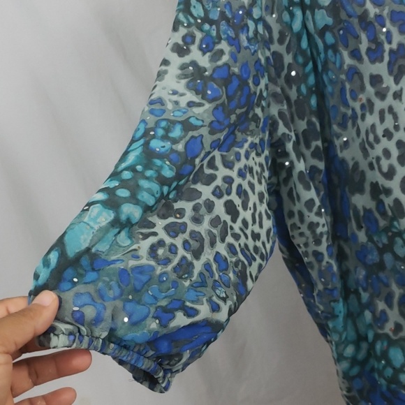 C.D Daniels 100% polyester transparent blou - Picture 3 of 6